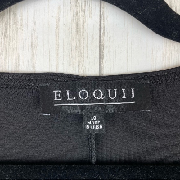 Eloquii NWT black stretchy knot dress size 18 - Picture 6 of 6